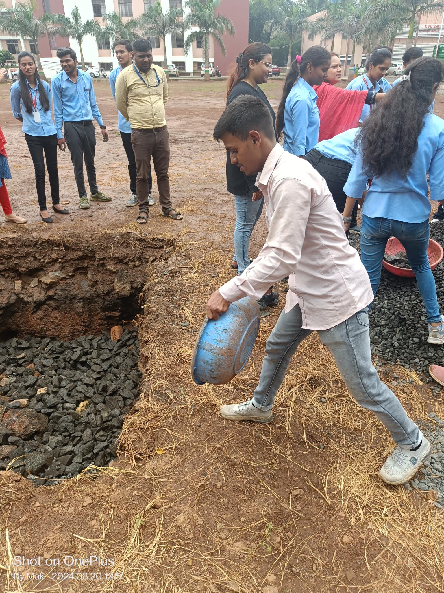 Team working on water sustainability